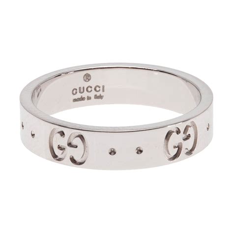 gucci icon ring white gold|gucci textured icon ring.